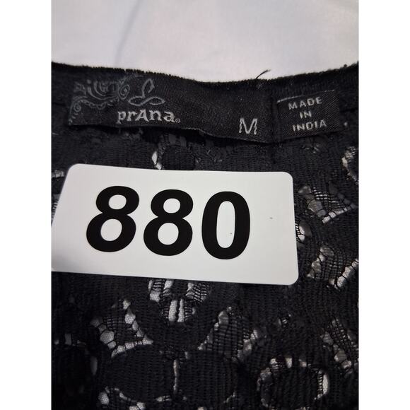 PrAna Women's size Medium Cassi Lace Tank Heather Jersey knit Grungecore Casual - Picture 6 of 11